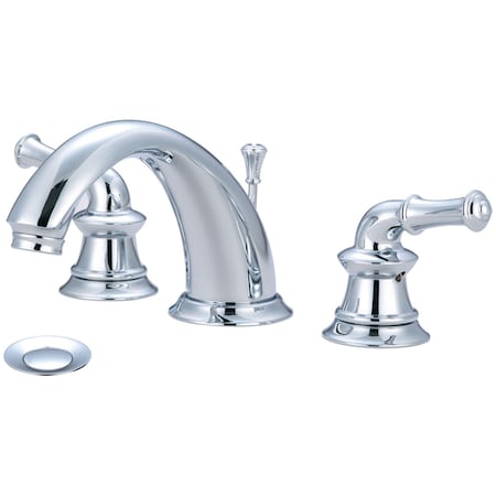 Pioneer Industries Two Handle Widespread Bathroom Faucet, Compression Hose, Chrome, Weight: 7.8 3DM200